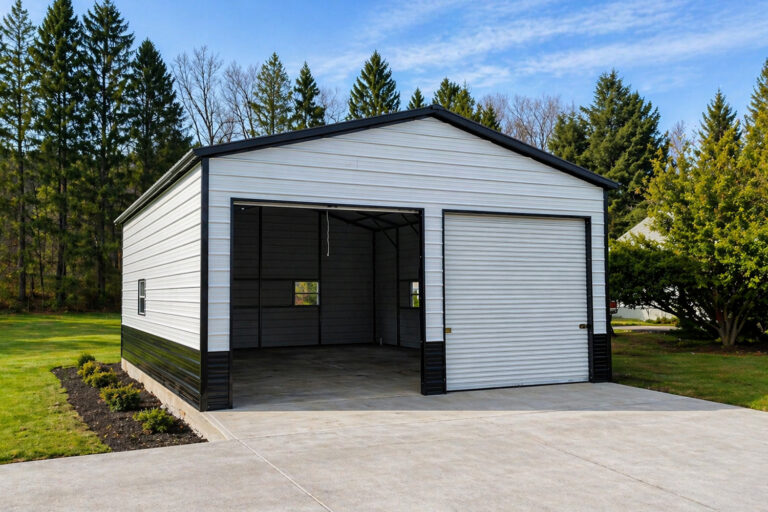 24x30x12 vertical roof metal garage
