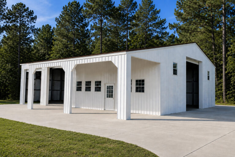 40x60x14 Commercial Metal Building with Lean-To